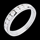 women wedding ring white gold semi paved channel setting