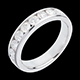 present wedding ring white gold semi paved channel setting