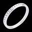 present white gold - 0,15 carat