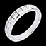 gifts woman Wedding ring white gold semi-paved channel setting  - 0.5 carat - 11 diamonds