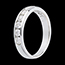 weddings Wedding ring white gold semi-paved channel setting  - 0.5 carat - 11 diamonds
