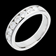 women wedding ring white gold semi paved channel setting