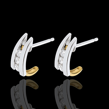 women Accroche Coeur Duo Earrings