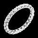 women wedding ring white gold paved bar channel setting