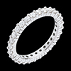 women Eternity ring white gold paved-bar prong setting - 1.2 carat - 30 diamonds