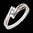gifts Pink and White Gold Ambra Trilogy Ring - 3 Diamonds