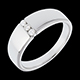 gift women trilogy band white gold diamonds