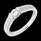 gift solitaire arch paved white gold 31 carat 29 diamon