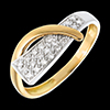 sales on line Siren ring yellow and white gold paved - 20diamonds
