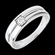 buy bague double rangs avec diamant centre