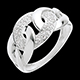 gifts chain ring white gold paved 24diamonds