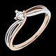 women pink gold sugar crown ring