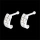 gifts double row earrings gold diamonds