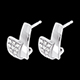 gifts woman tropical earrings paved white gold 24 diamonds