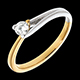 buy on line fusion solitaire ring yellow gold white gold