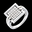 wedding Framed diamond ring white gold paved - 0.45 carat - 25diamonds