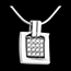 weddings Framed diamond pendant white gold paved - 0.24 carat - 16 diamonds