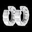gift woman Arcade hoops white gold paved