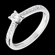 weddings solitaire essential paved white gold