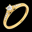jewelry Yellow Gold Duchess Side Stone Ring