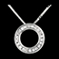 gift women Pendulum necklace white gold paved - 22 diamonds