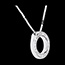 gold jewelry Pendulum necklace white gold paved - 22 diamonds