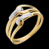 gifts Loop ring yellow gold paved