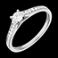 gifts woman White Gold Duchess Side Stone Rings - 0.31 carats - 9 Diamonds
