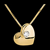 buy on line Lost heart necklace yellow gold with diamond