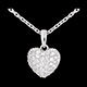 sell on line paved diamond heart pendant 67 carat 50 diamonds