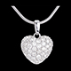 buy paved diamond heart pendant 04 carat 50 diamonds