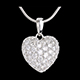 gifts women paved diamond heart pendant 04 carat 50 diamonds