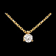 buy on line solitaire necklace yellow gold 21 carat