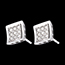 gold jewelry Frame Stud Earrings - paved white gold  - 0.27 carat - 18 diamonds
