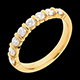 sales on line wedding ring yellow gold semi paved bar prong sett