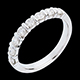 sell wedding ring white gold semi paved bar prong setti