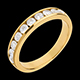 women wedding ring yellow gold semi paved channel settin