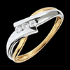 sales on line White and Yellow Gold Musical Theory Trilogy Ring - 3 Diamonds