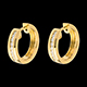 on-line buy hoops yellow gold inlaid diamonds 24 carat 22 diam