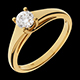 weddings yellow gold diademe solitaire ring