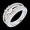 sales on line Empire Solitaire white gold paved - 1.74 carat - 67 diamonds