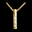 weddings Talisman diamond trilogy pendant yellow gold - 0.22 carat - 3 diamonds