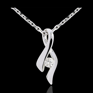 gold jewelry Infinity pendant white gold with diamond