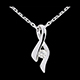 wedding infinity pendant white gold with diamond