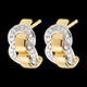 on line sell chain earrings paved yellow gold 23 carat 38 diamo