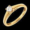 gift women Classic Solitaire Ring in Yellow Gold  - 0.25 carat