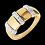 gifts women Triade ring yellow gold - 9 diamonds