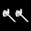 gifts woman Caldera Stud Earrings - white gold diamond studs - 0.21 carat