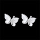weddings white gold and diamond butterfly stud earrings