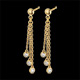 buy on line boucles oreilles pendants cascade or jaune